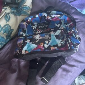 Disney Frozen Character Mini Backpack in Blue and Black